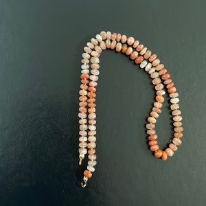 16 inch sunstone rondelle necklace